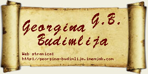 Georgina Budimlija vizit kartica